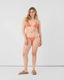 Bas de maillot de bain brésilien Mono rouge feu Maddie monogram bottom