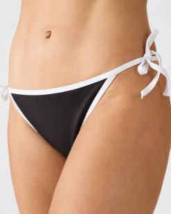 Bas de maillot de bain brésilien Noir/blanc Maddie bottom
