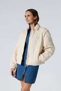 Bomber manches amovibles Vanille sucrée/Sable fumé Sacha