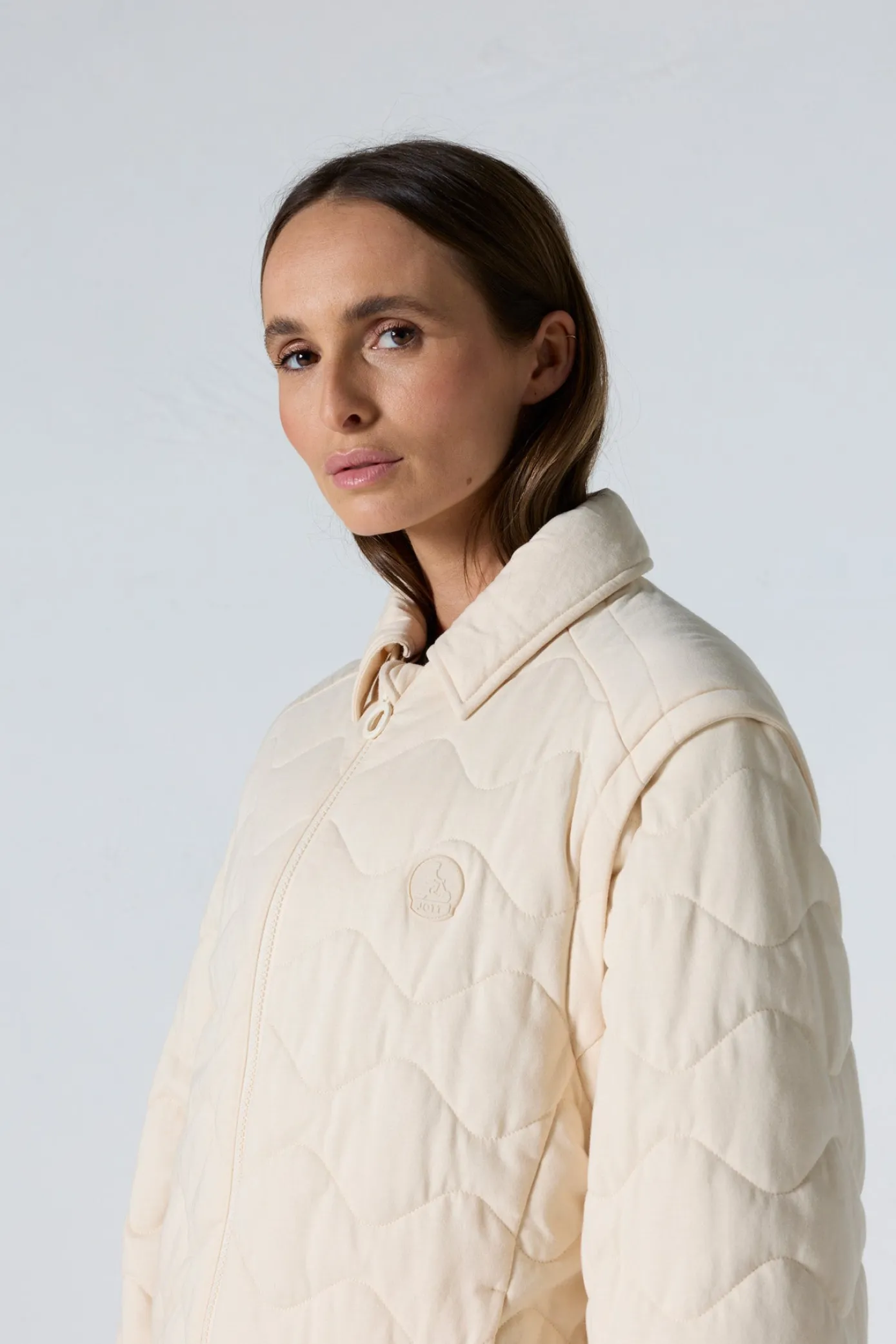 Bomber manches amovibles Vanille sucrée/Sable fumé Sacha