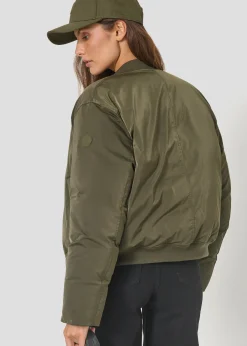 Bomber satin Army foncé Inael