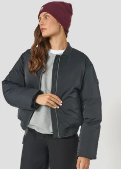 Bomber satin Noir Inael