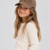 Casquette enfant en velours Beige fumé Gaido