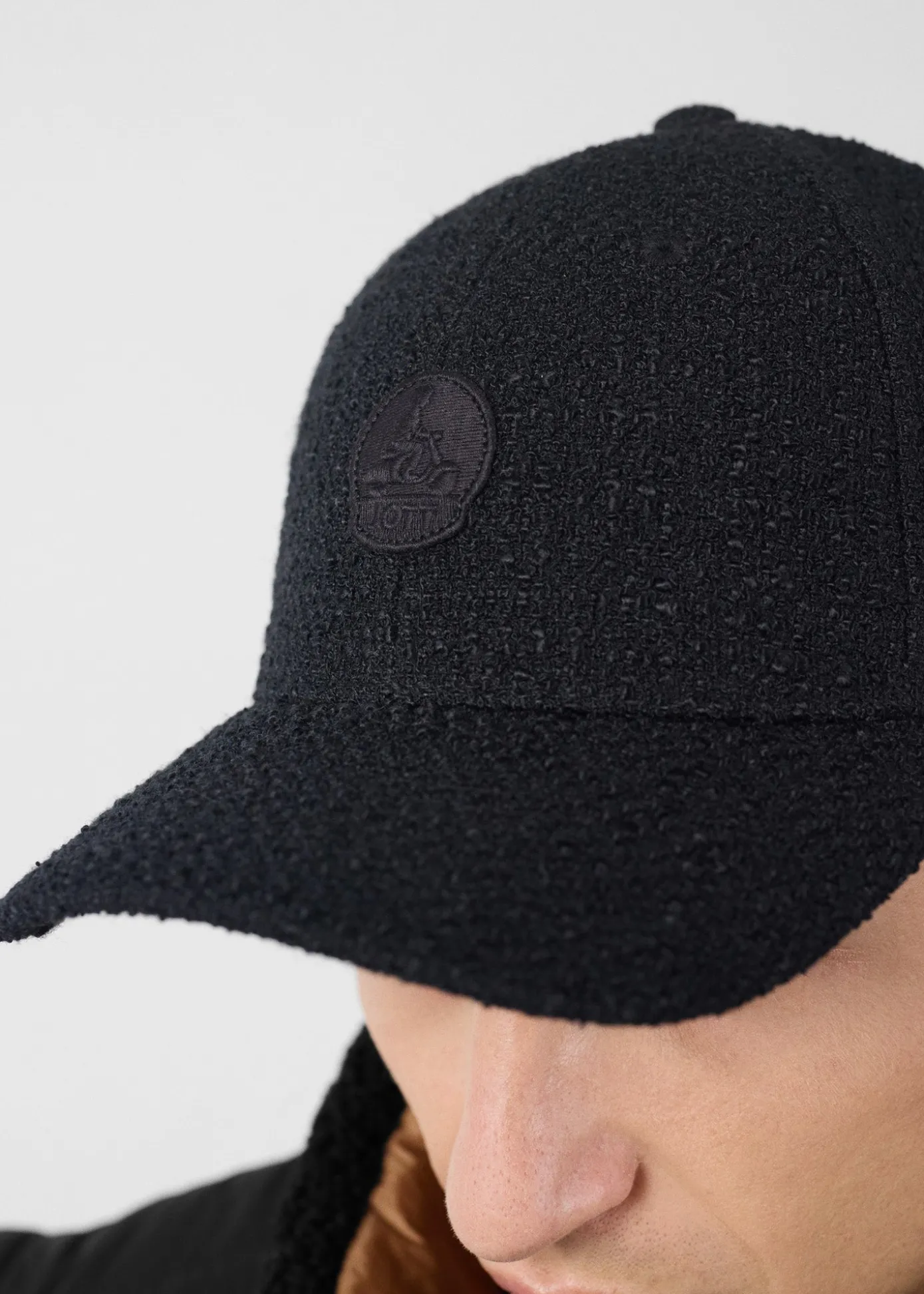 Casquette en tweed Noir Fox
