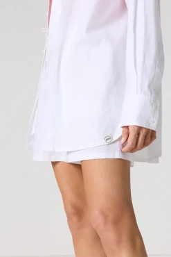 Chemise mixte en lin Blanc Calypso