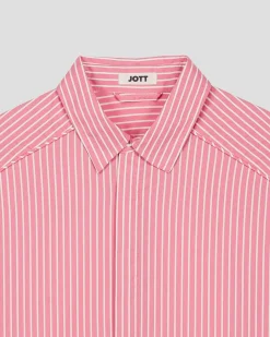 Chemise mixte en popeline Pink antique rayé Duffy stripe