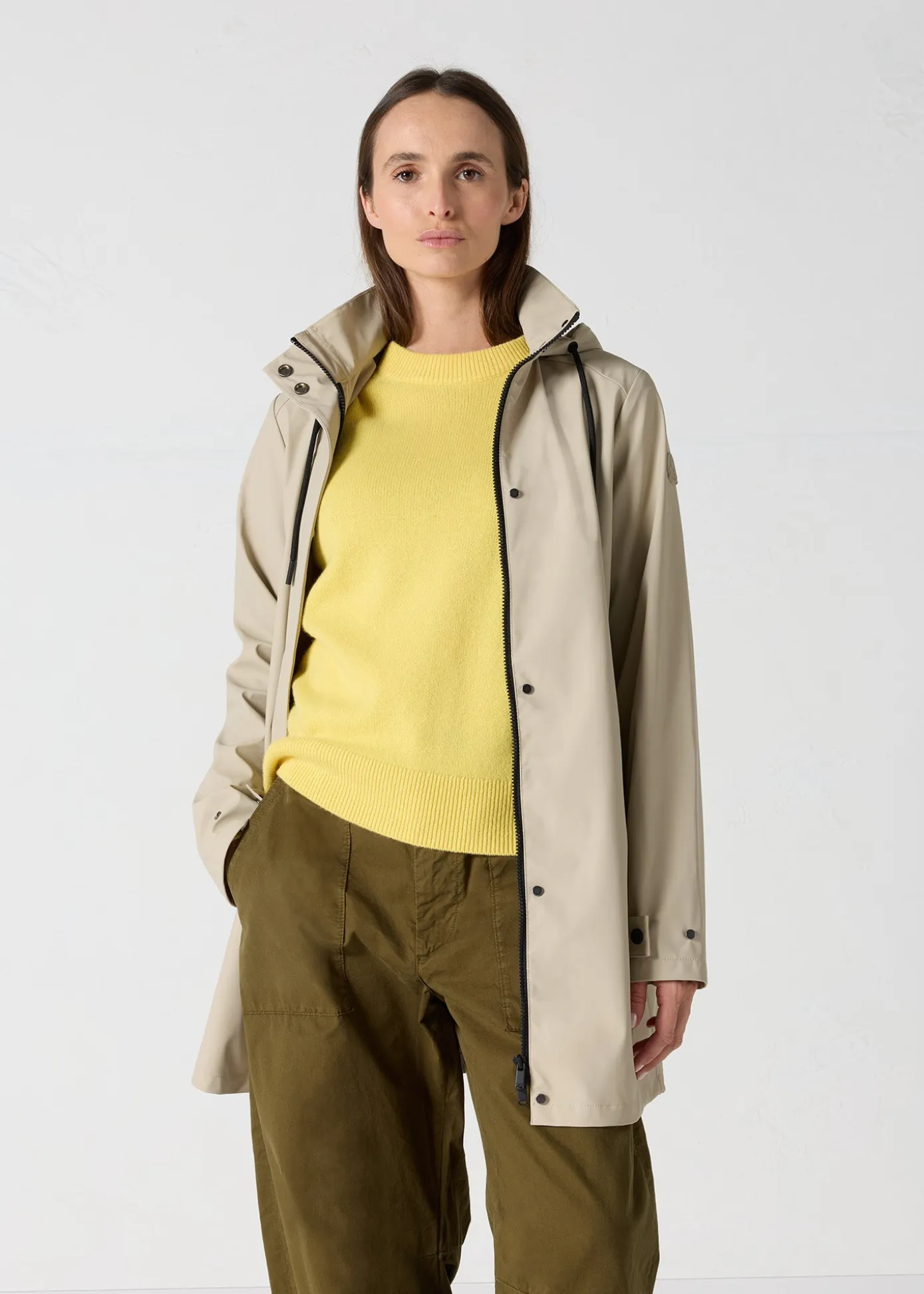 Coupe-vent mi-long Beige Denisa
