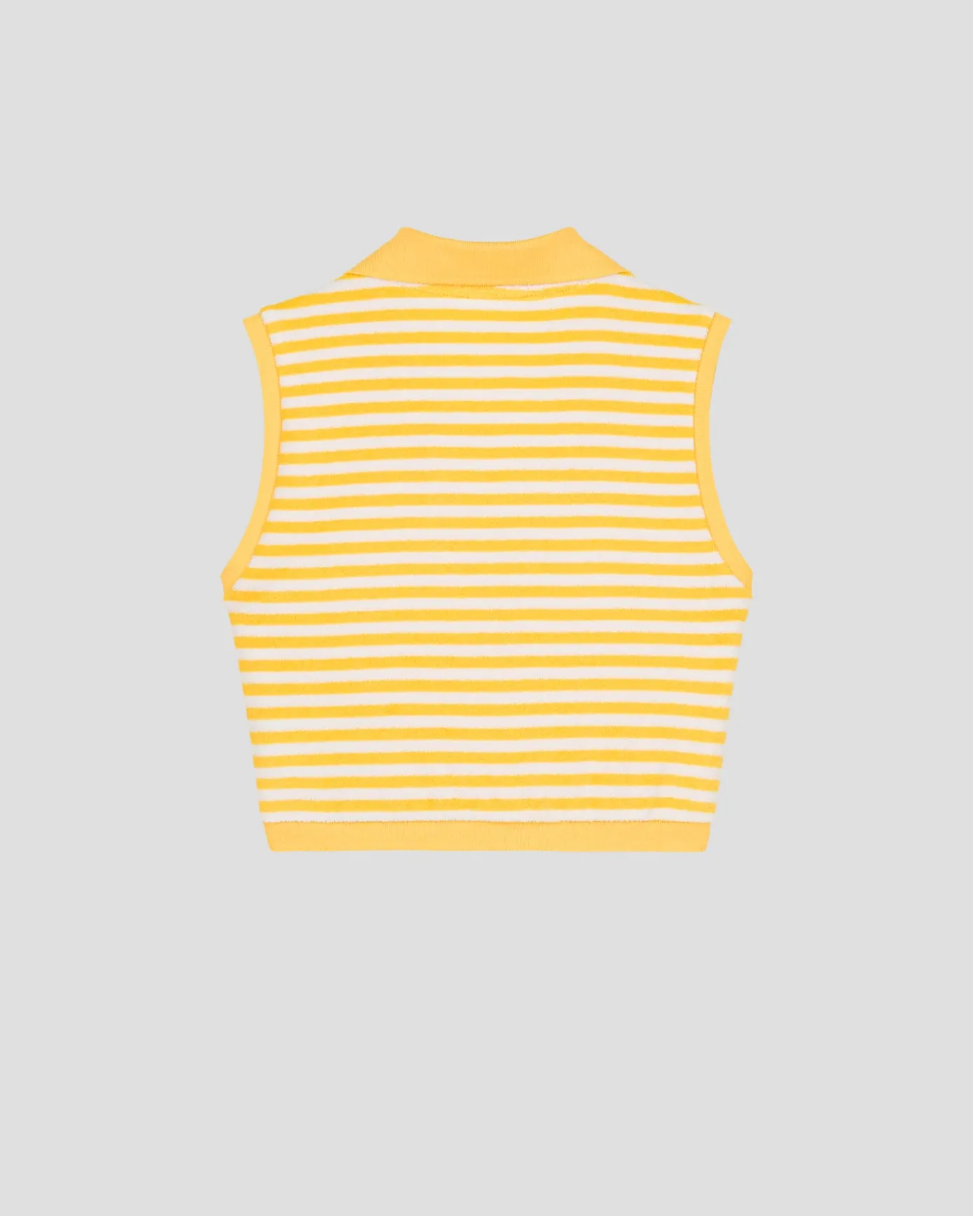 Crop-Top éponge Jaune abeille rayé Bay stripe