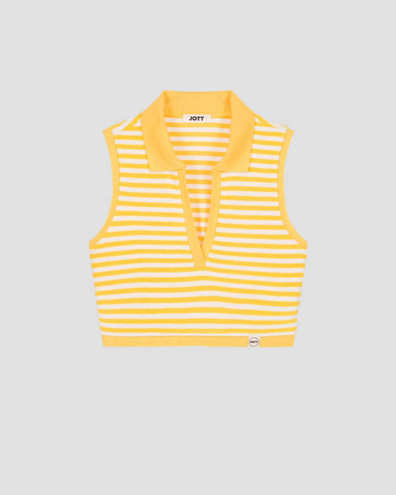 Crop-Top éponge Jaune abeille rayé Bay stripe