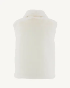 Doudoune avec des cristaux Swarovski®️ sans manches réversible Grand Froid Blanc Daria