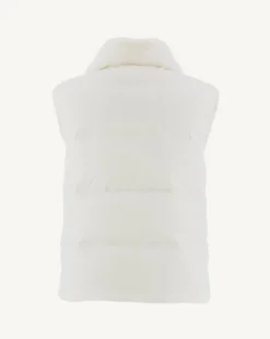Doudoune avec des cristaux Swarovski®️ sans manches réversible Grand Froid Blanc Daria