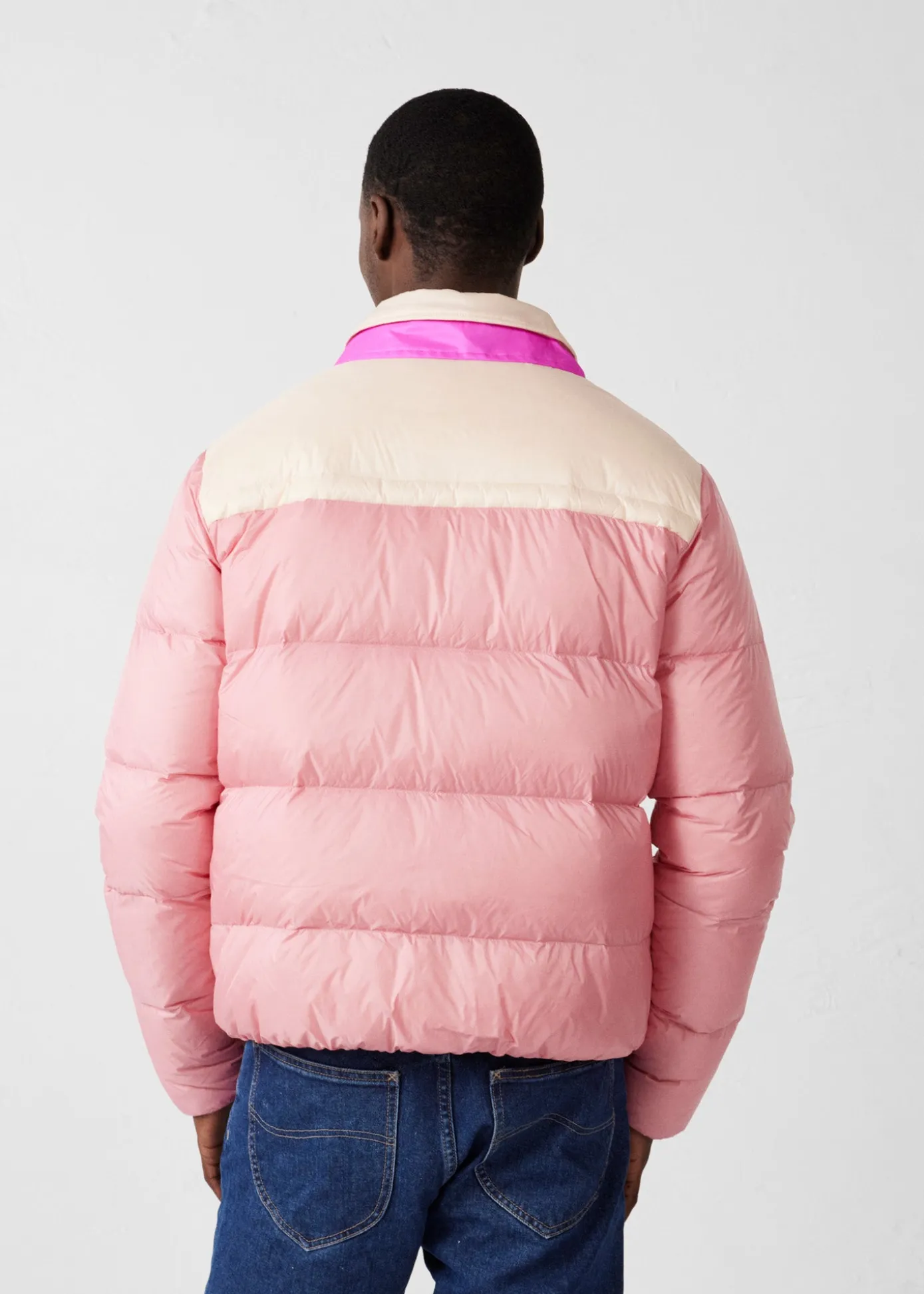 Doudoune bicolore mixte Pink antique/Salty nude Raven