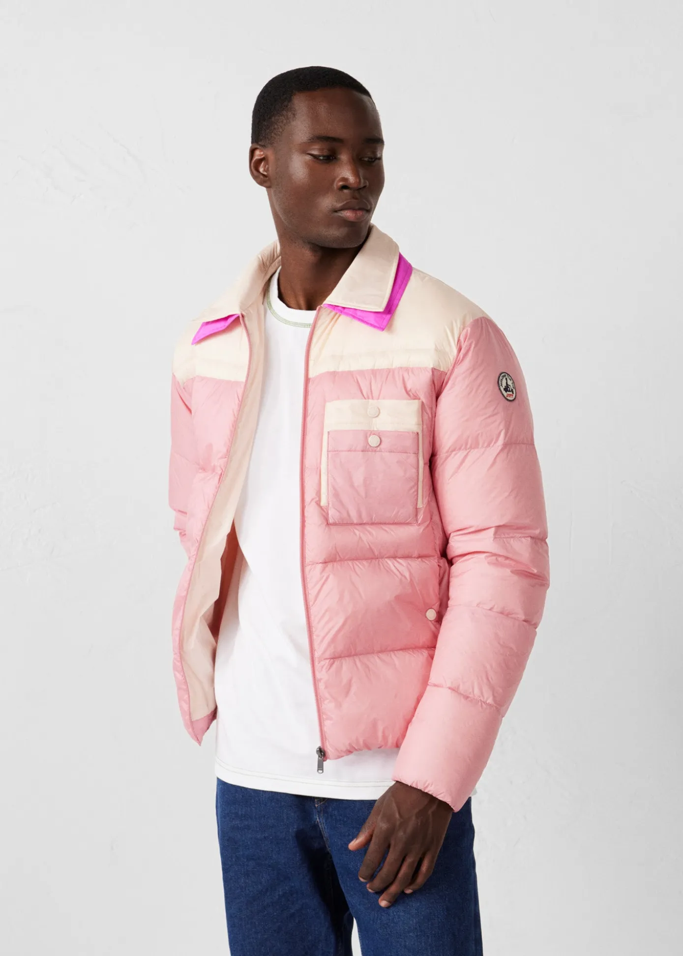 Doudoune bicolore mixte Pink antique/Salty nude Raven