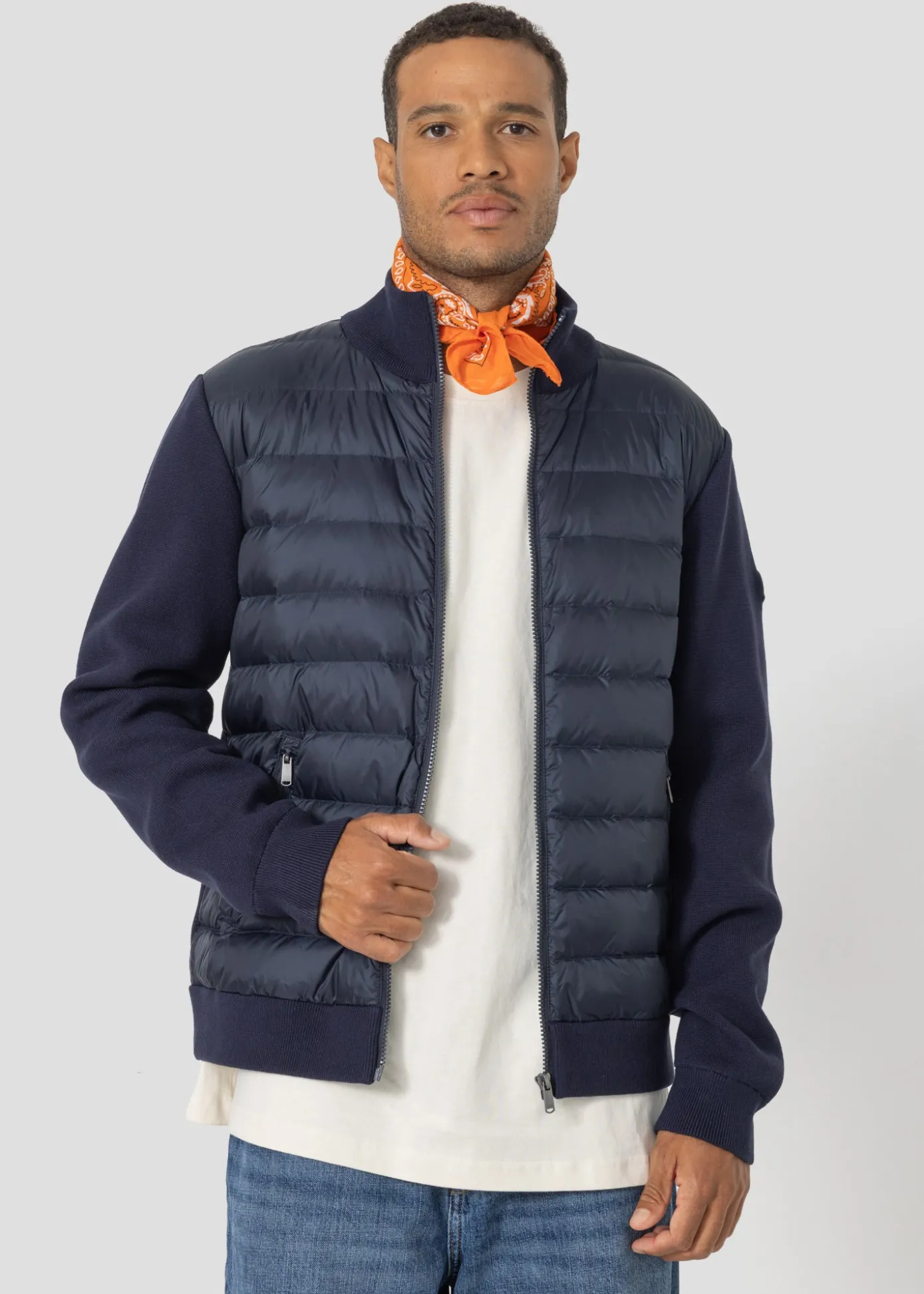 Doudoune bi-matière Marine Jumping 2.0