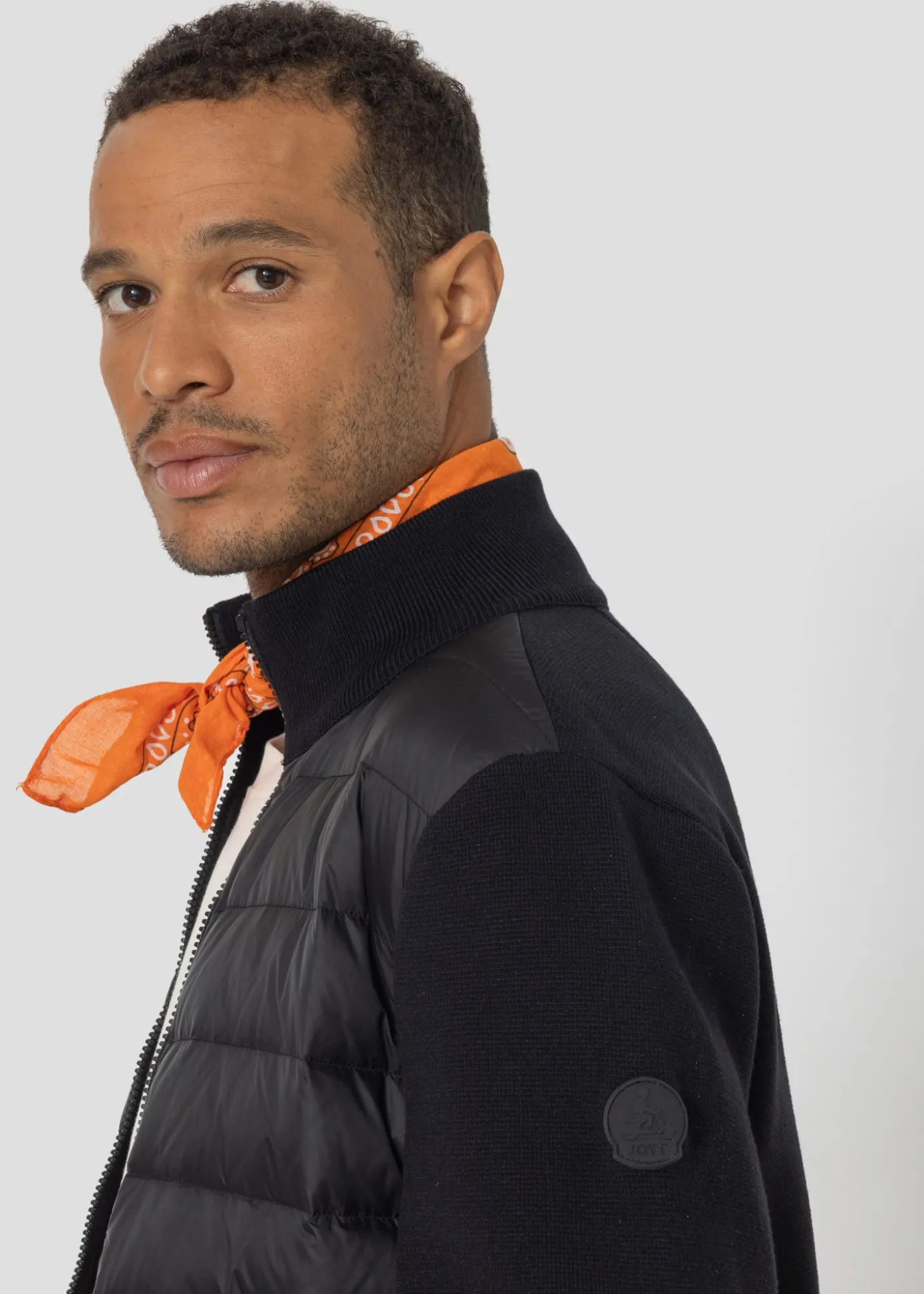 Doudoune bi-matière Noir Jumping 2.0