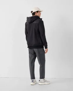 Doudoune bi-matière softshell Noir Paco 2.0