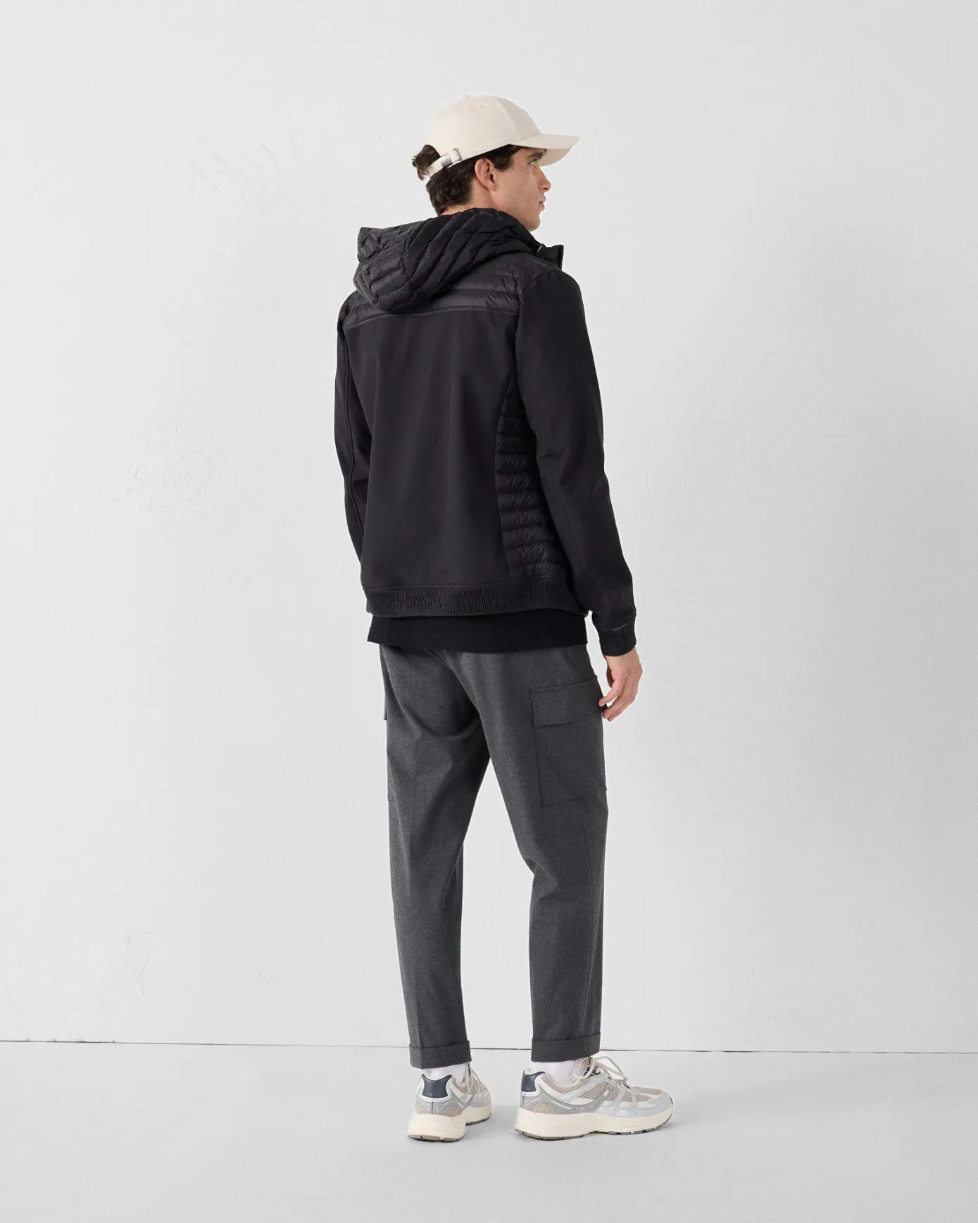 Doudoune bi-matière softshell Noir Paco 2.0