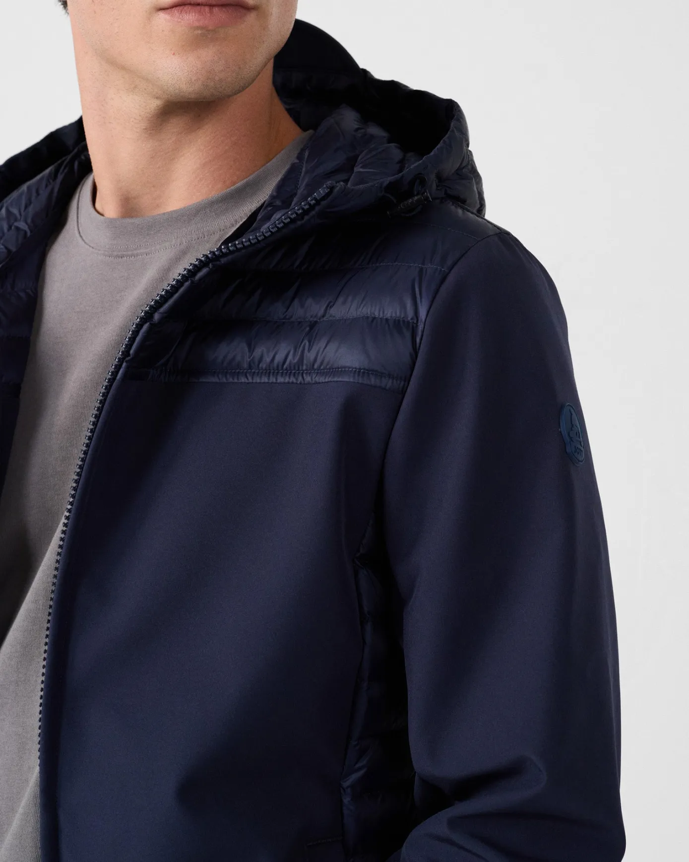 Doudoune bi-matière softshell Marine Paco 2.0