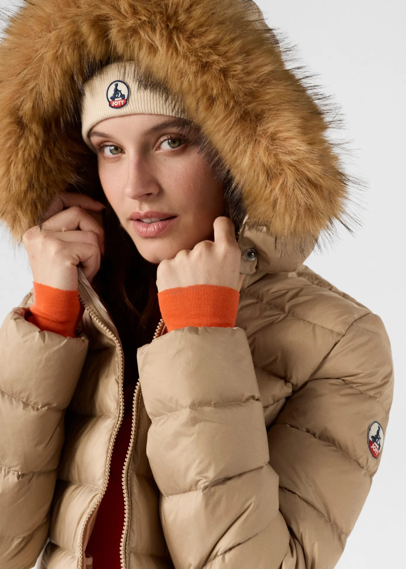 Doudoune à capuche Grand Froid Beige Luxe