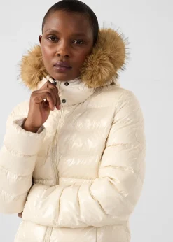 Doudoune à capuche Grand Froid Naturel Luxe laquée