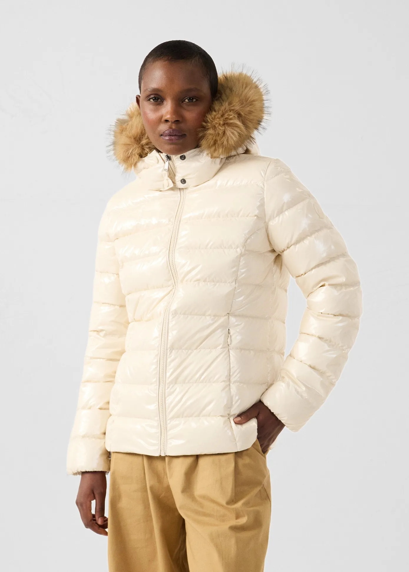 Doudoune à capuche Grand Froid Naturel Luxe laquée