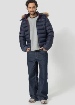 Doudoune à capuche Grand Froid Marine Prestige