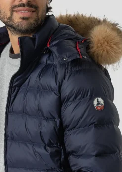 Doudoune à capuche Grand Froid Marine Prestige