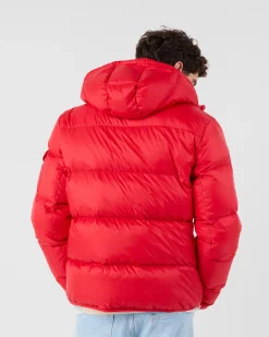 Doudoune à capuche Grand Froid Rouge carmin Java