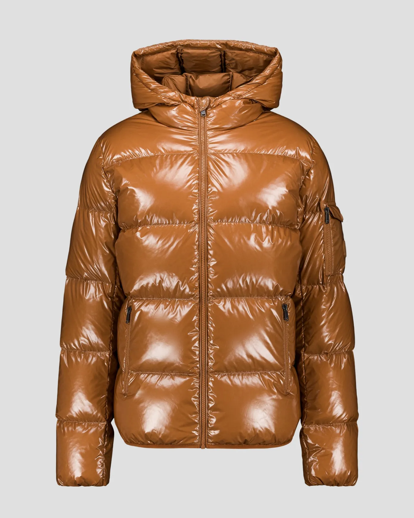Doudoune à capuche Grand Froid Sucre roux Java laquée