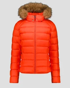 Doudoune courte à capuche Rouge feu Prestige