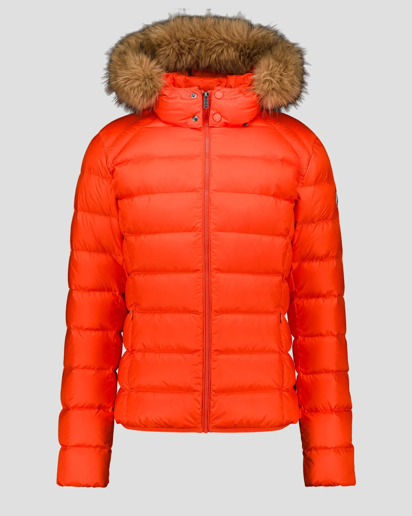 Doudoune courte à capuche Rouge feu Prestige
