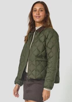 Doudoune courte oversize Army foncé Edna