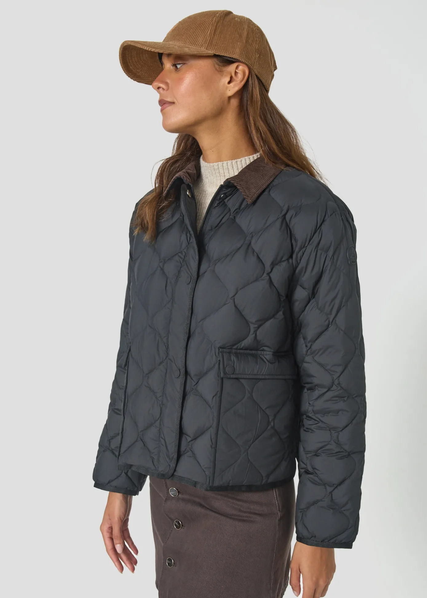 Doudoune courte oversize Noir Edna