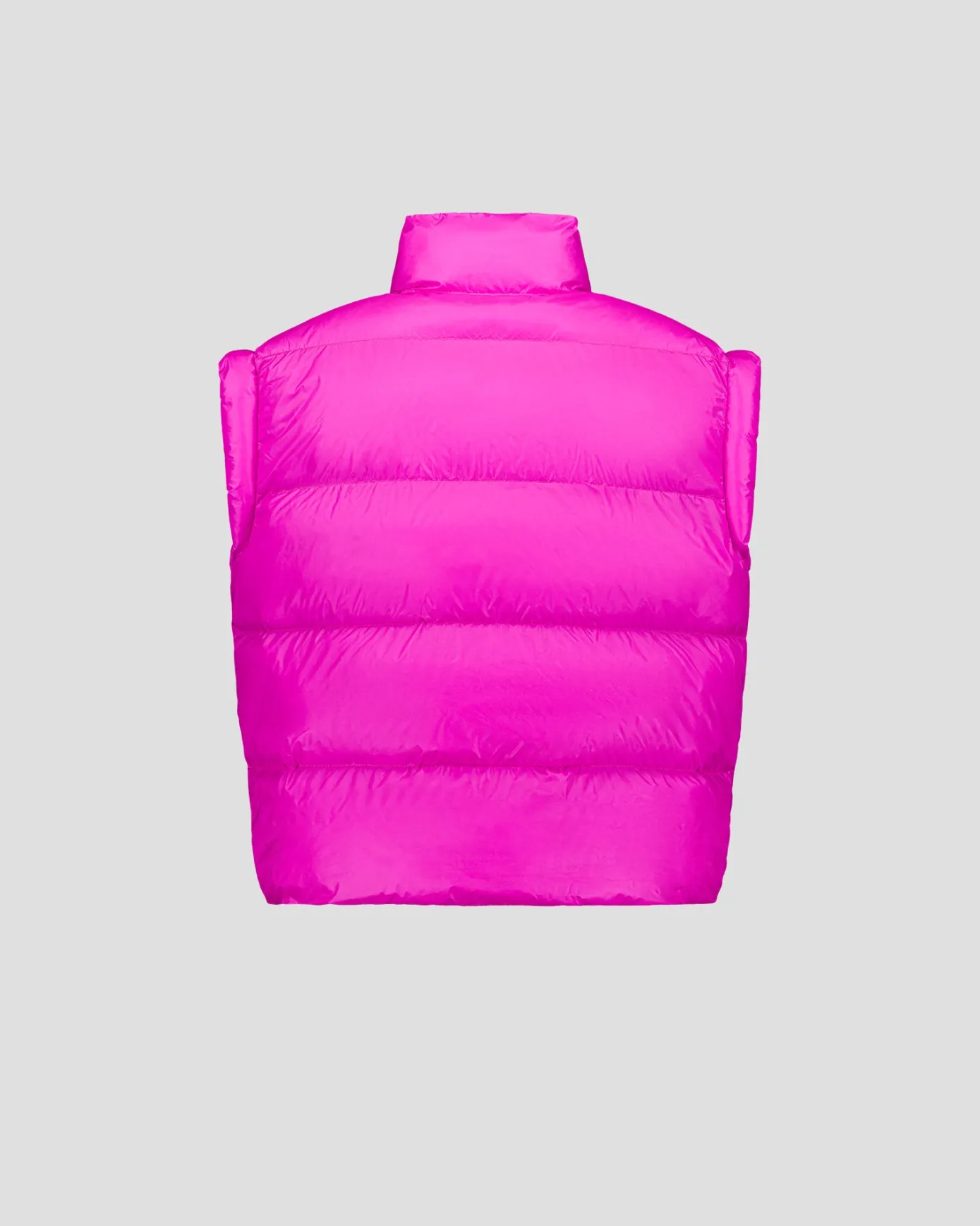 Doudoune courte oversize sans manches Rose électrique Lyna