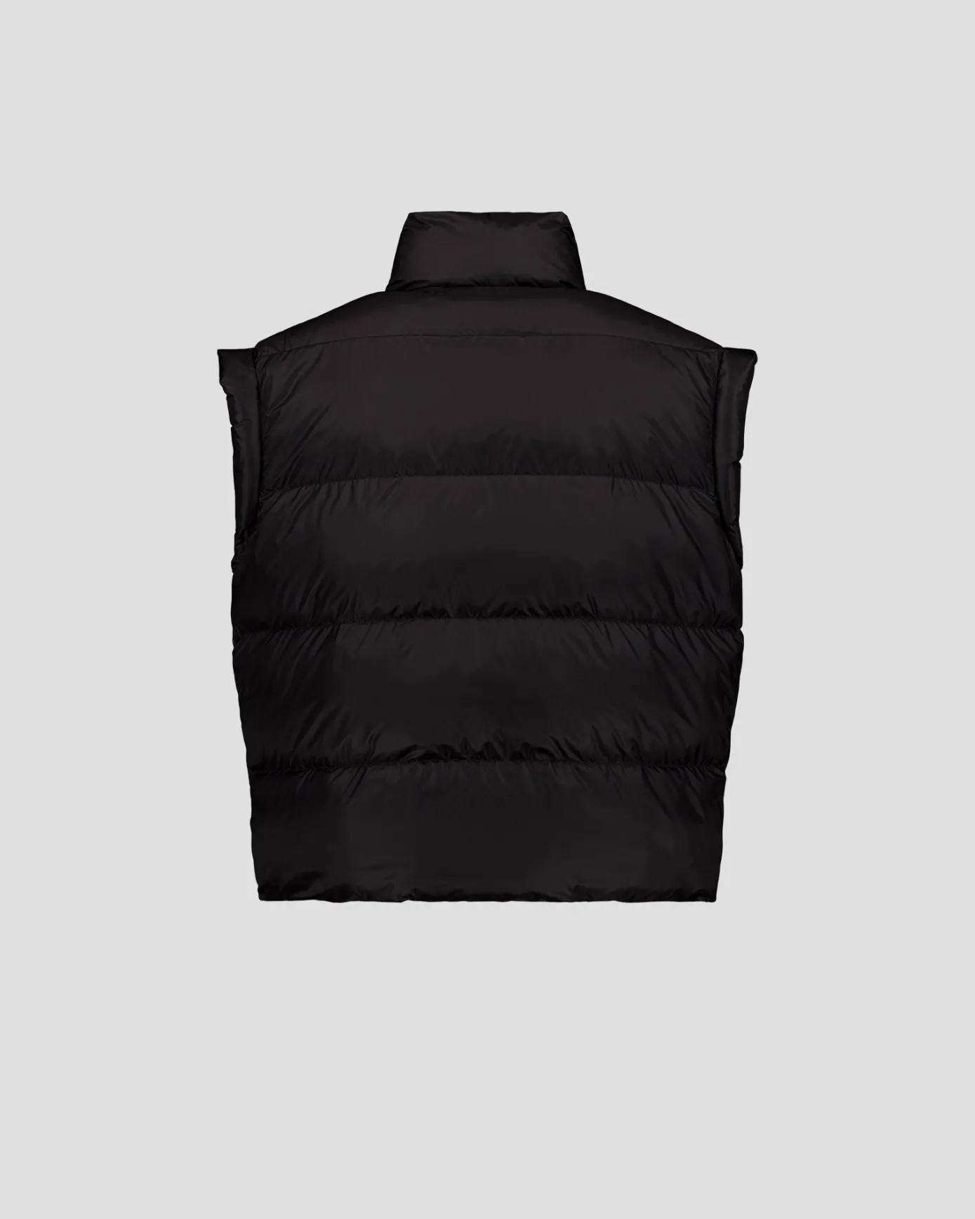 Doudoune courte oversize sans manches Noir Lyna