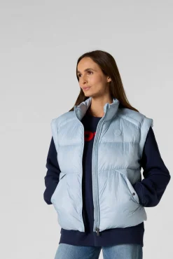 Doudoune courte oversize sans manches Cendre marine Lyna