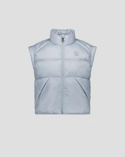 Doudoune courte oversize sans manches Cendre marine Lyna
