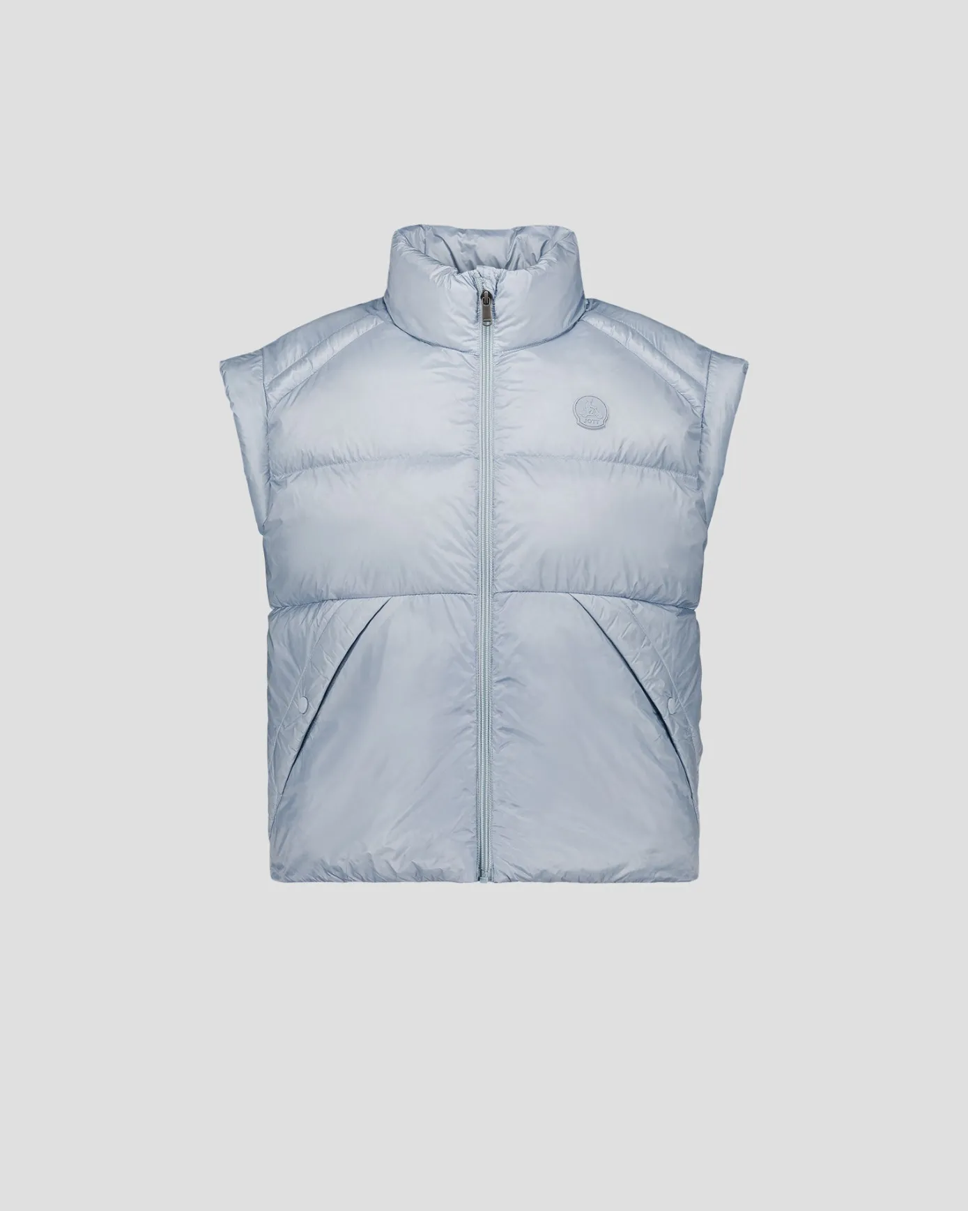 Doudoune courte oversize sans manches Cendre marine Lyna