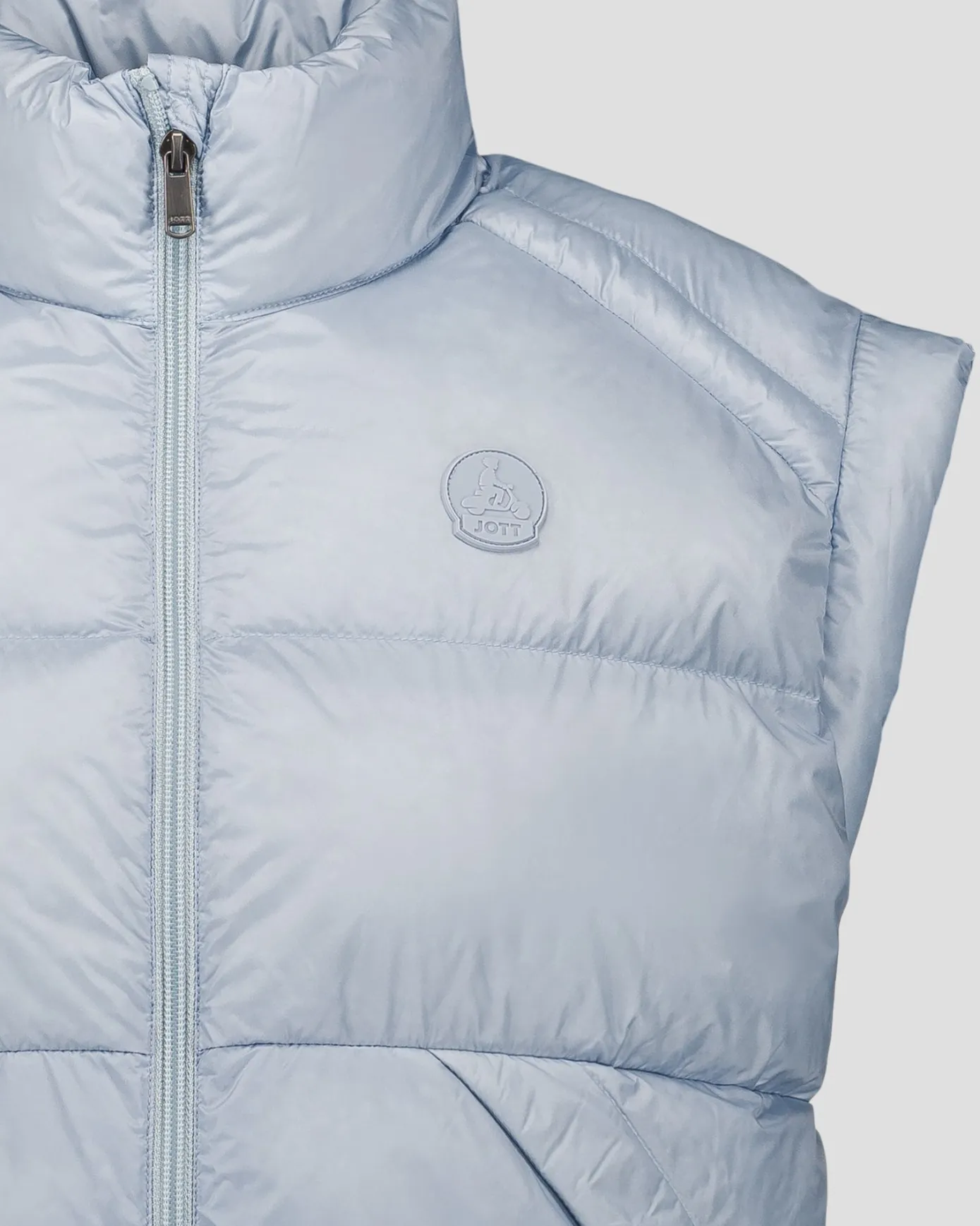 Doudoune courte oversize sans manches Cendre marine Lyna