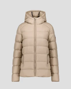 Doudoune droite à capuche Beige Johanna