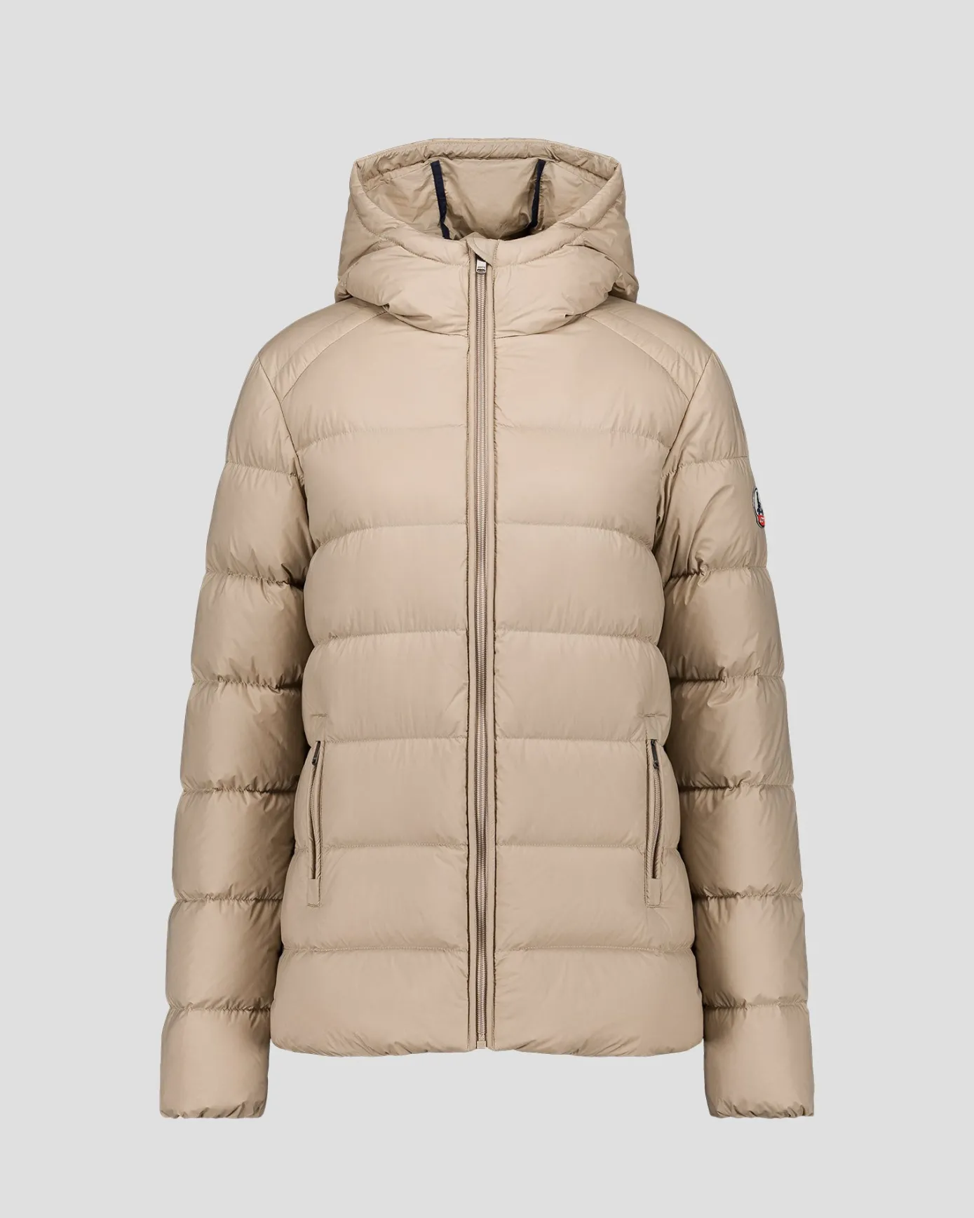 Doudoune droite à capuche Beige Johanna