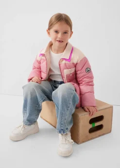 Doudoune enfant bicolore contrastée Pink antique/Salty nude Orel