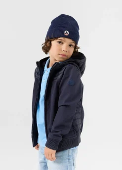 Doudoune enfant bi-matière softshell Marine Salto 2.0
