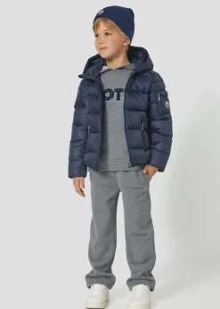 Doudoune enfant à capuche Grand Froid Marine Kazan