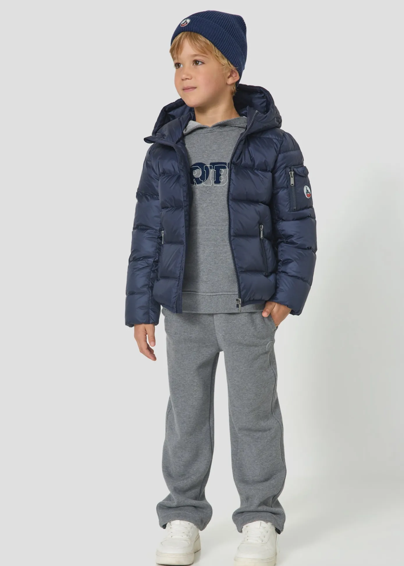 Doudoune enfant à capuche Grand Froid Marine Kazan