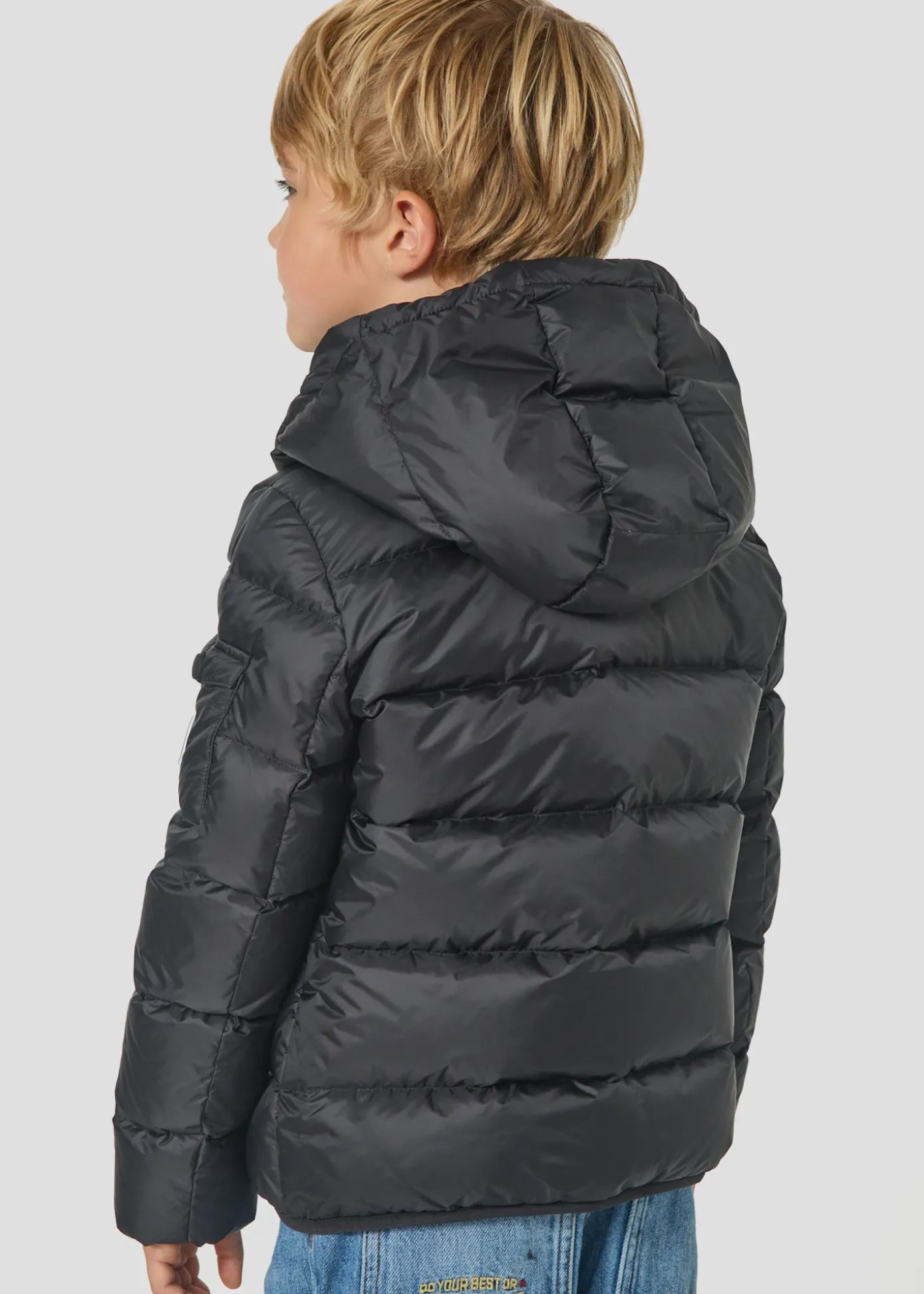Doudoune enfant à capuche Grand Froid Noir Kazan