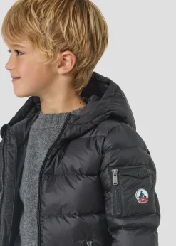 Doudoune enfant à capuche Grand Froid Noir Kazan