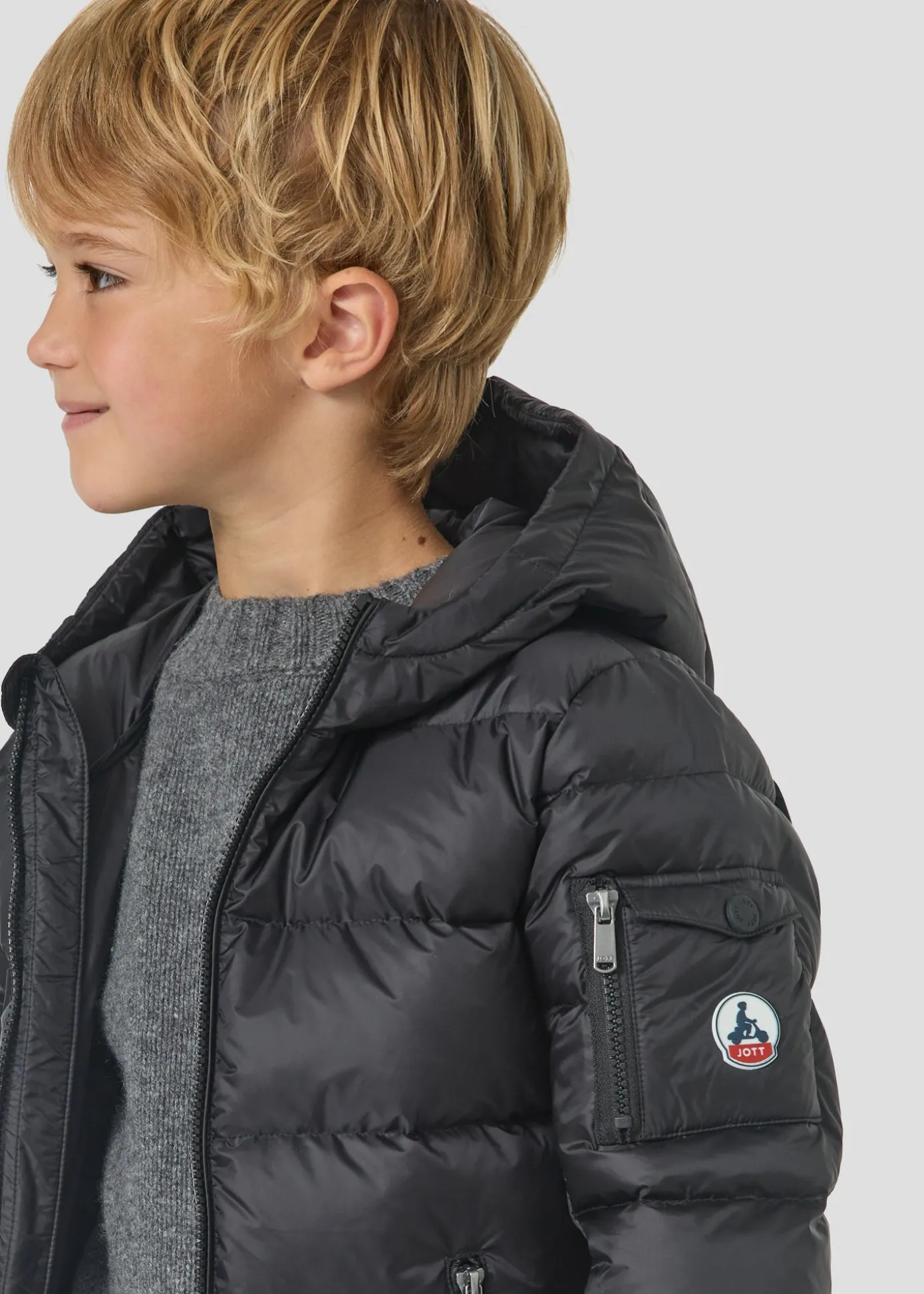 Doudoune enfant à capuche Grand Froid Noir Kazan