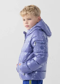 Doudoune enfant Grand Froid laquée Raisin ombre Kazan