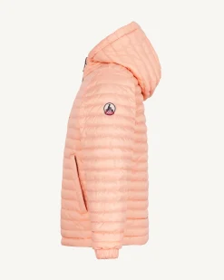 Doudoune enfant réversible à capuche Ultralight Army/Rose poudre Kyoto 2.0